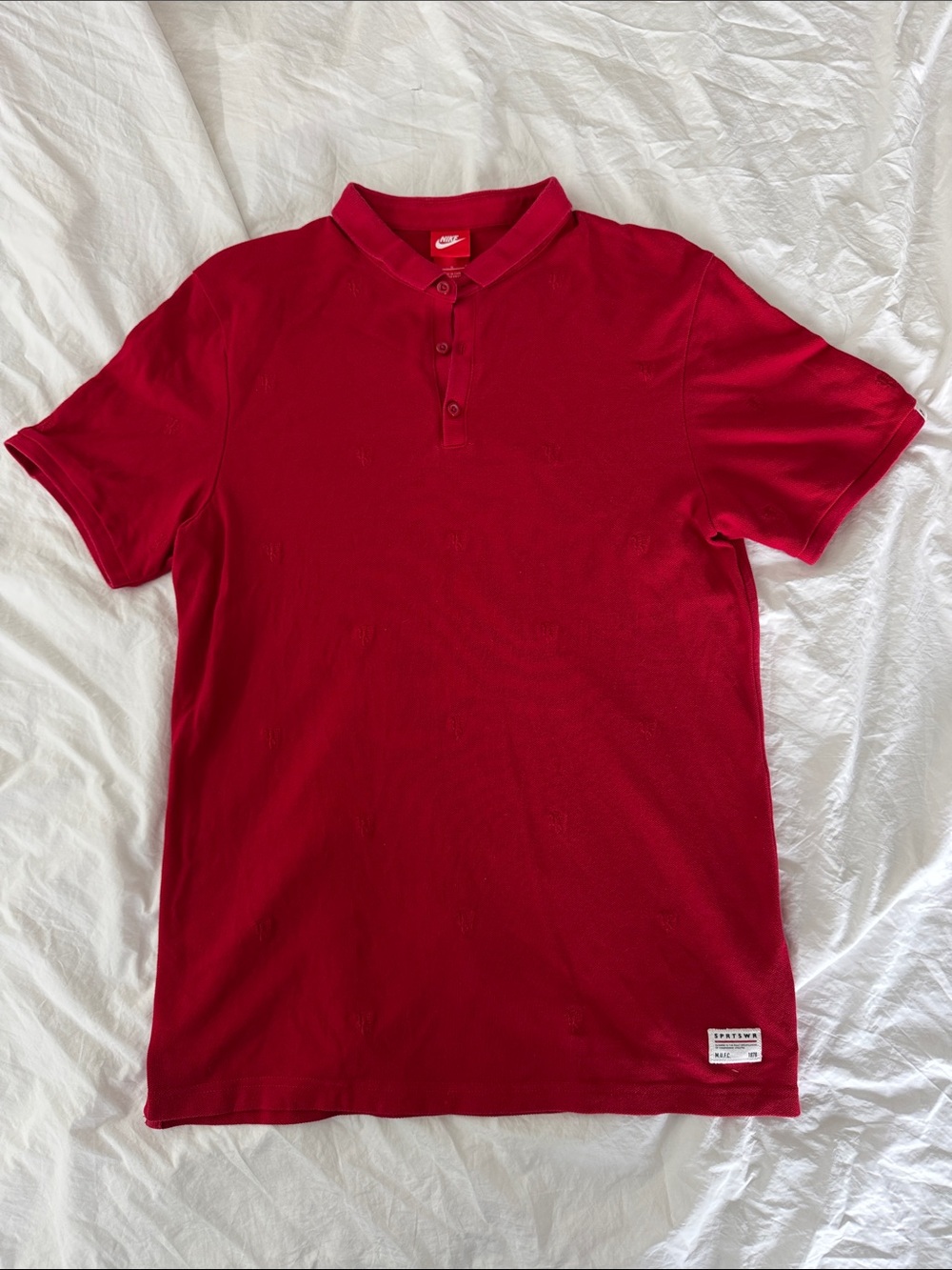 Nike Manchester United Red Polo 100% cotton shirt